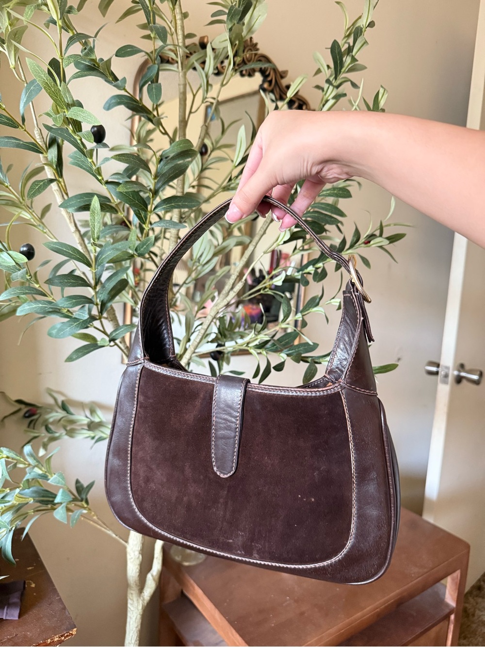 Gucci Suede 1961 jackie bag - Picture 3 of 10